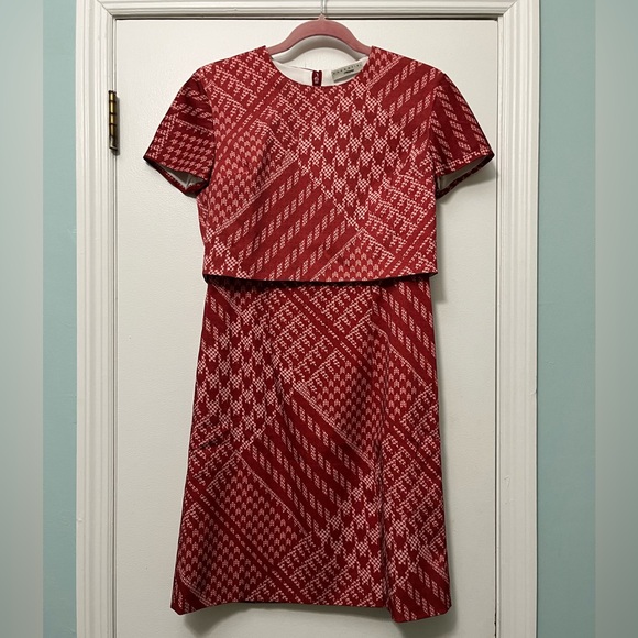 Essentiel  Antwerp Red Patterned Dress Sz. M - Picture 2 of 12